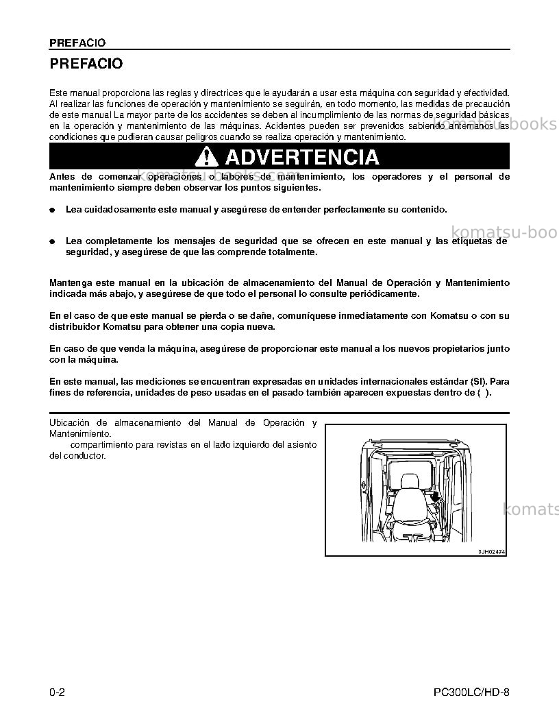 Komatsu pc300hd-8usa Manual de operación cover Page 4 Komatsu pc300hd-8usa Manual de operación cover Page 4