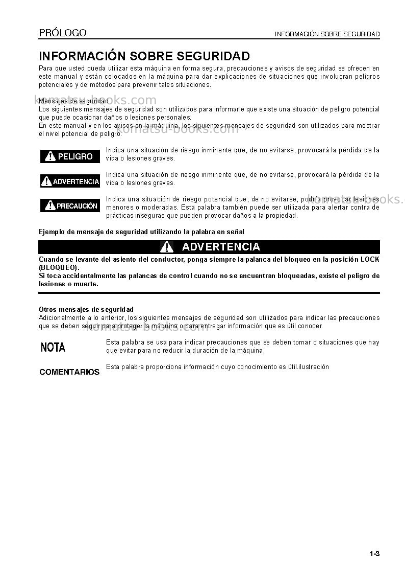 Komatsu pc350lc-8bra Manual de operación cover Page 4