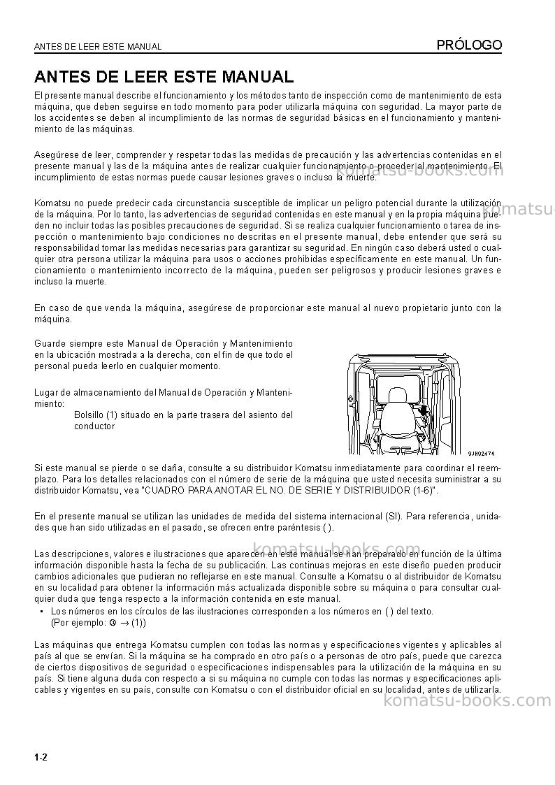 Komatsu pc200-8bra Manual de operación cover Page 4 Komatsu pc200-8bra Manual de operación cover Page 4