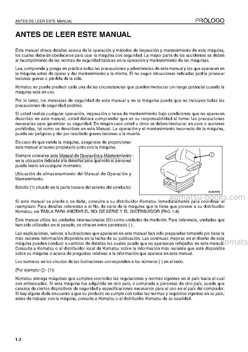 Komatsu wa200-6jpn Manual de operación cover Page 4 Komatsu wa200-6jpn Manual de operación cover Page 4