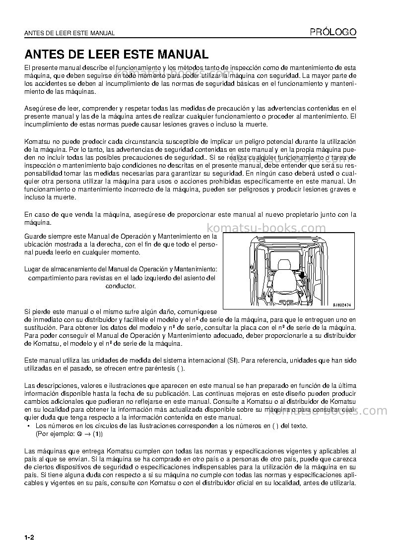 Komatsu pc400-8jpn Manual de operación cover Page 4 Komatsu pc400-8jpn Manual de operación cover Page 4