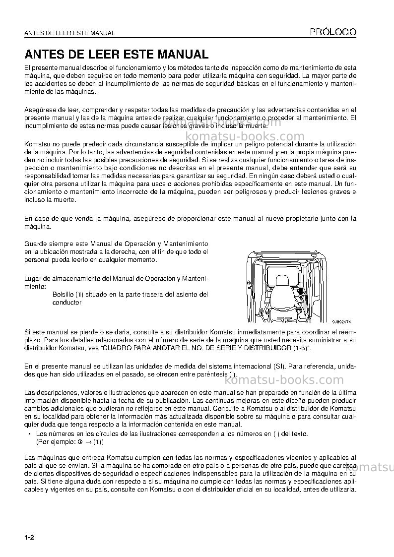 Komatsu pc200-8jpn-m0 Manual de operación cover Page 4