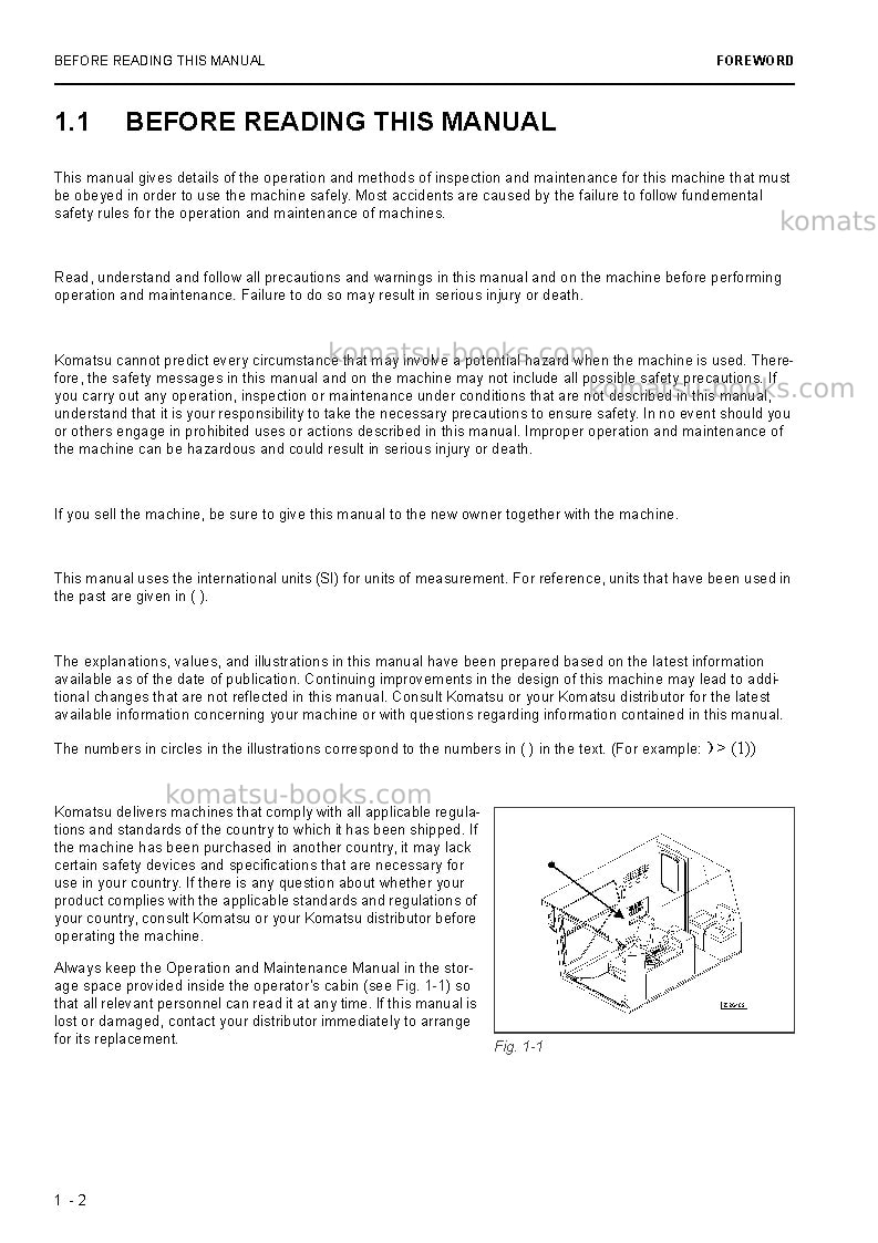 Komatsu pc3000-6deu Operation manual cover Page 4 Komatsu pc3000-6deu Operation manual cover Page 4