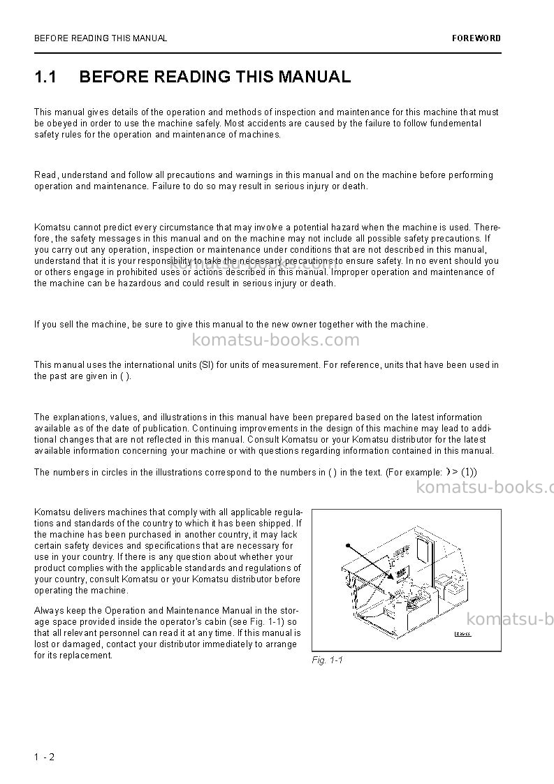 Komatsu pc3000-6deu Operation manual cover Page 4 Komatsu pc3000-6deu Operation manual cover Page 4