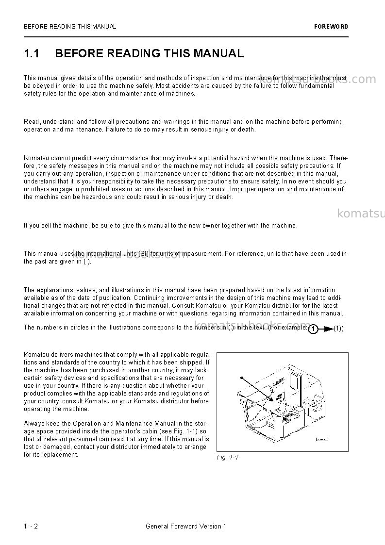 Komatsu pc3000-6deu Operation manual cover Page 4 Komatsu pc3000-6deu Operation manual cover Page 4