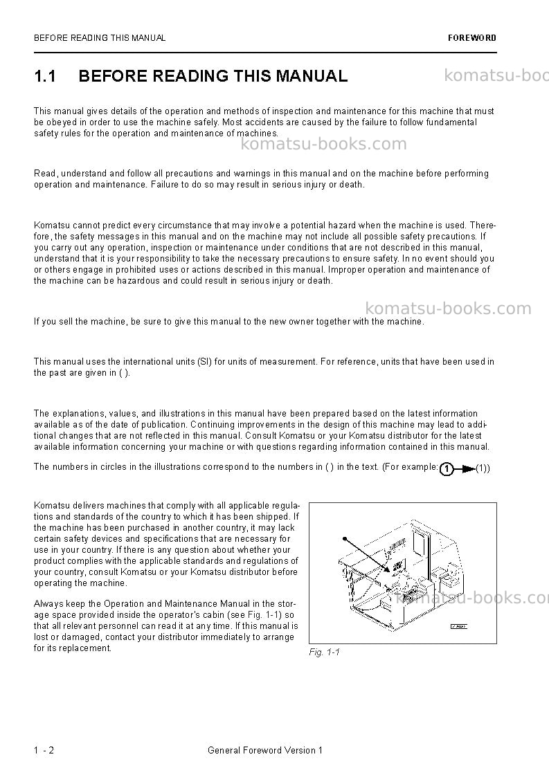 Komatsu pc3000-6deu Operation manual cover Page 4 Komatsu pc3000-6deu Operation manual cover Page 4