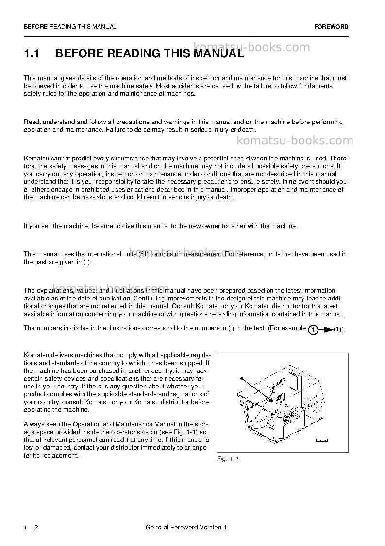Komatsu pc3000-6deu Operation manual cover Page 4 Komatsu pc3000-6deu Operation manual cover Page 4