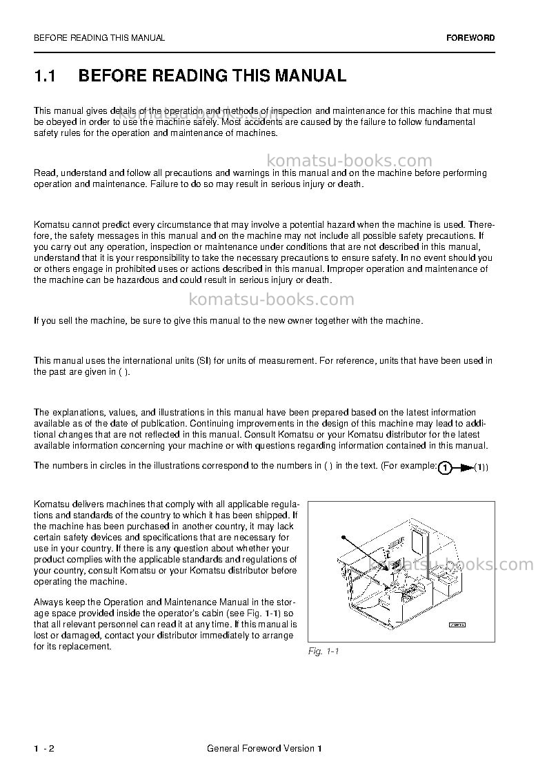 Komatsu pc3000-6deu Operation manual cover Page 4 Komatsu pc3000-6deu Operation manual cover Page 4