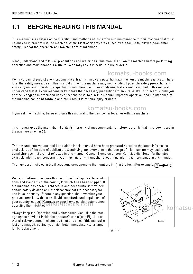 Komatsu pc3000-6deu Operation manual cover Page 4 Komatsu pc3000-6deu Operation manual cover Page 4