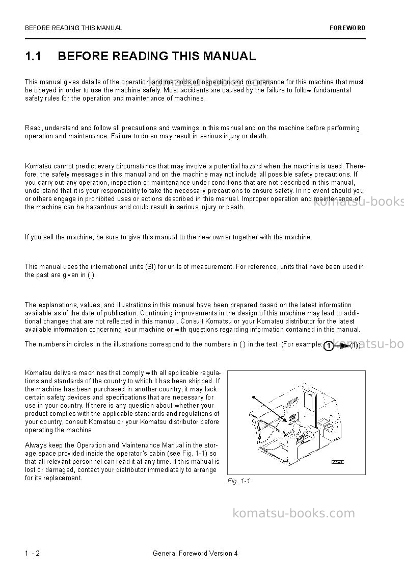 Komatsu pc3000-6deu Operation manual cover Page 4 Komatsu pc3000-6deu Operation manual cover Page 4