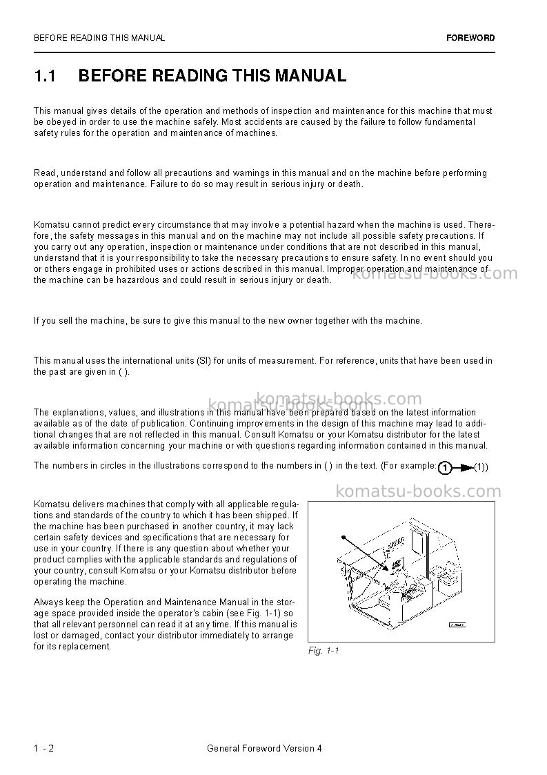 Komatsu pc3000-6deu Operation manual cover Page 4