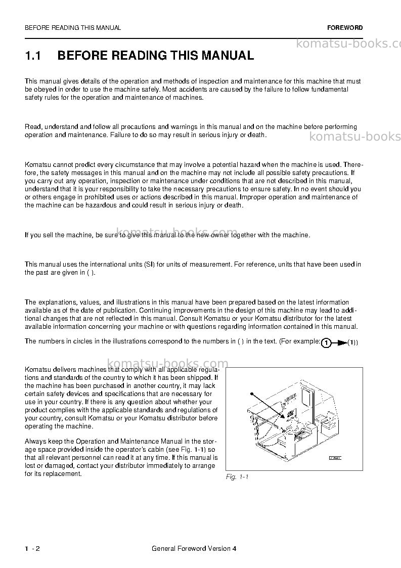 Komatsu pc3000-6deu Operation manual cover Page 4