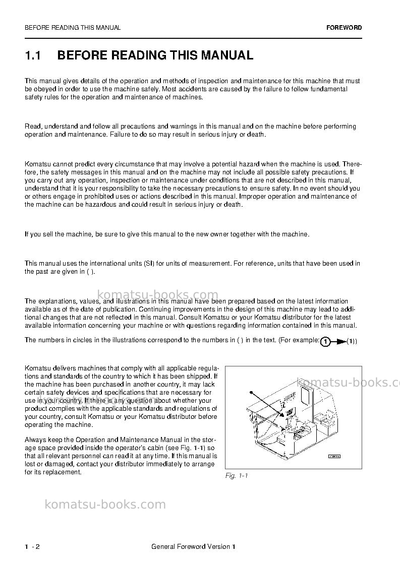 Komatsu pc4000-6deu-electric motor Operation manual cover Page 4