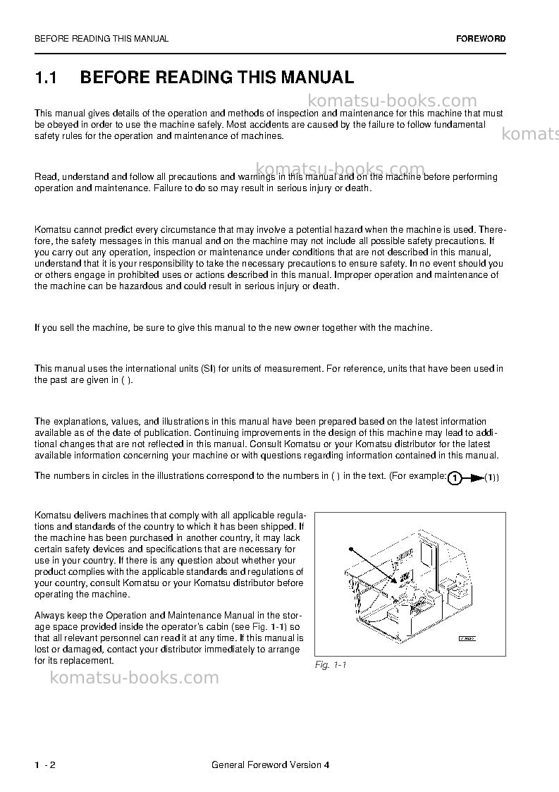 Komatsu pc4000e-6deu Operation manual cover Page 4 Komatsu pc4000e-6deu Operation manual cover Page 4