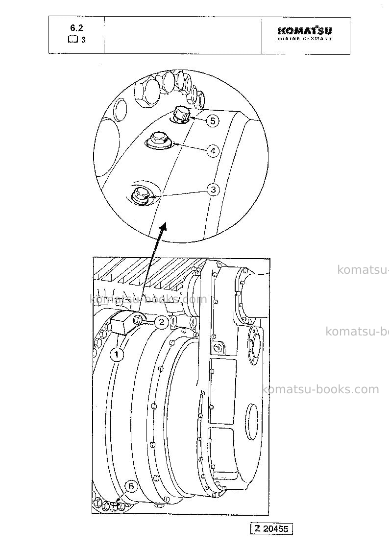 Komatsu pc8000-6deu-mian drive motor Operation manual cover Page 4 Komatsu pc8000-6deu-mian drive motor Operation manual cover Page 4