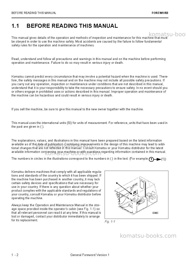 Komatsu pc8000-6deu Operation manual cover Page 4 Komatsu pc8000-6deu Operation manual cover Page 4