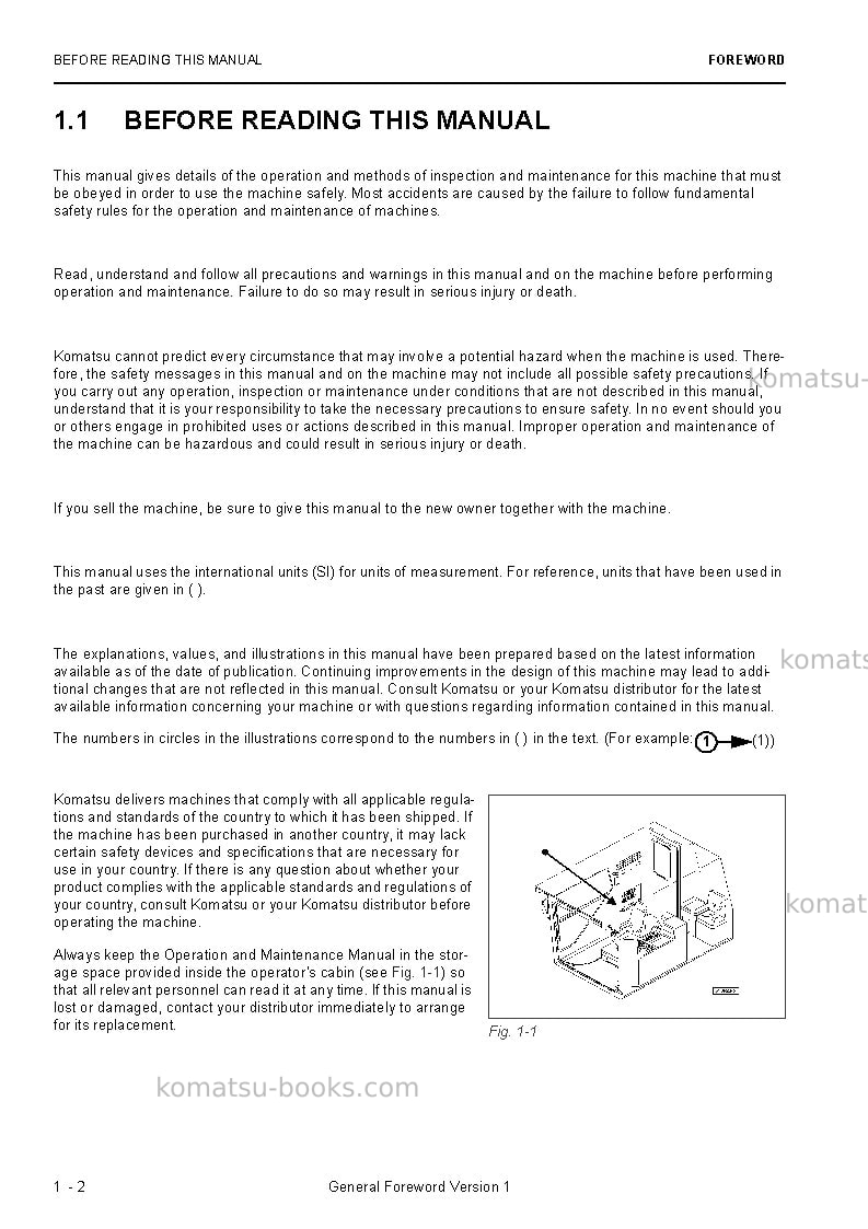 Komatsu pc8000-6deu Operation manual cover Page 4 Komatsu pc8000-6deu Operation manual cover Page 4