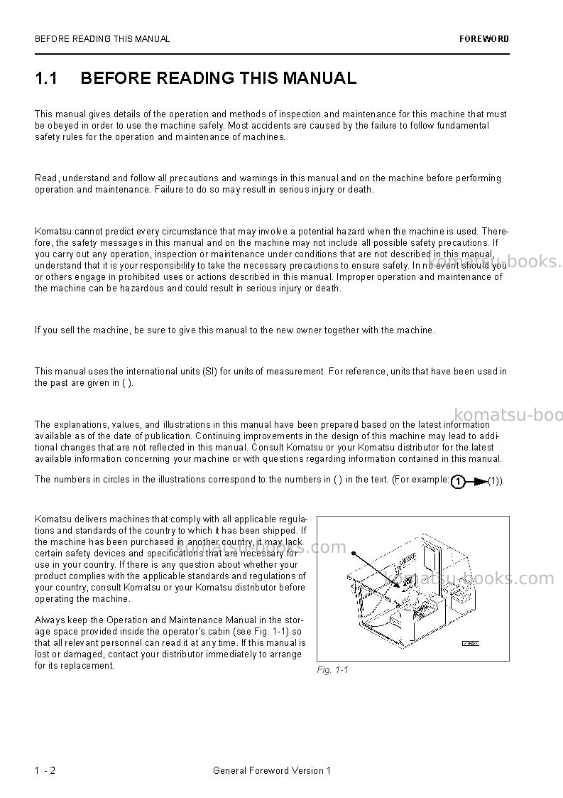 Komatsu pc8000-6deu Operation manual cover Page 4 Komatsu pc8000-6deu Operation manual cover Page 4