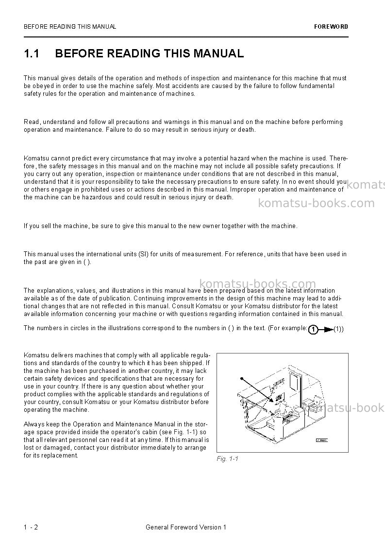Komatsu pc8000-6deu Operation manual cover Page 4 Komatsu pc8000-6deu Operation manual cover Page 4
