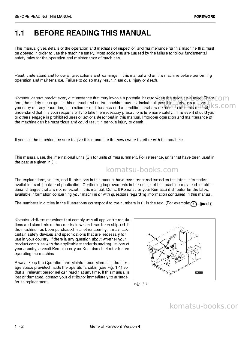 Komatsu pc8000-6deu Operation manual cover Page 4 Komatsu pc8000-6deu Operation manual cover Page 4