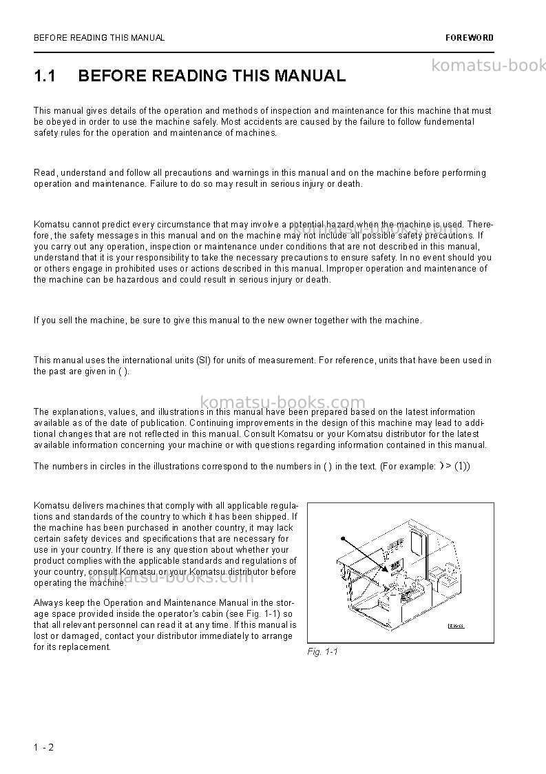 Komatsu pc5500-6deu-electric motor Operation manual cover Page 4 Komatsu pc5500-6deu-electric motor Operation manual cover Page 4