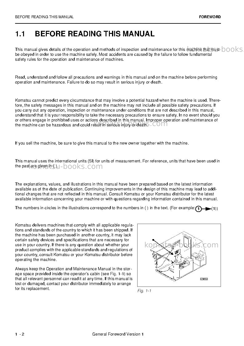 Komatsu pc5500-6deu Operation manual cover Page 4 Komatsu pc5500-6deu Operation manual cover Page 4