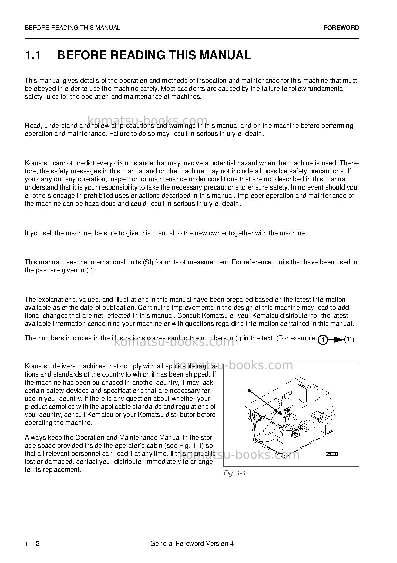 Komatsu pc5500-6deu-diesel Operation manual cover Page 4 Komatsu pc5500-6deu-diesel Operation manual cover Page 4