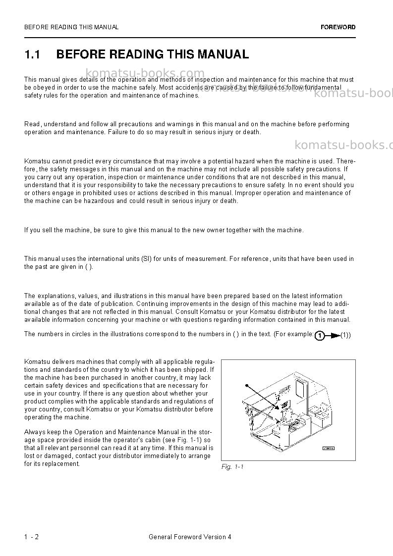 Komatsu pc5500-6deu Operation manual cover Page 4 Komatsu pc5500-6deu Operation manual cover Page 4