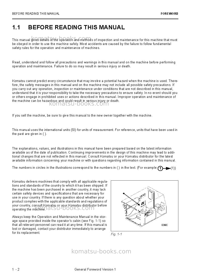 Komatsu pc3000-6deu Operation manual cover Page 4 Komatsu pc3000-6deu Operation manual cover Page 4