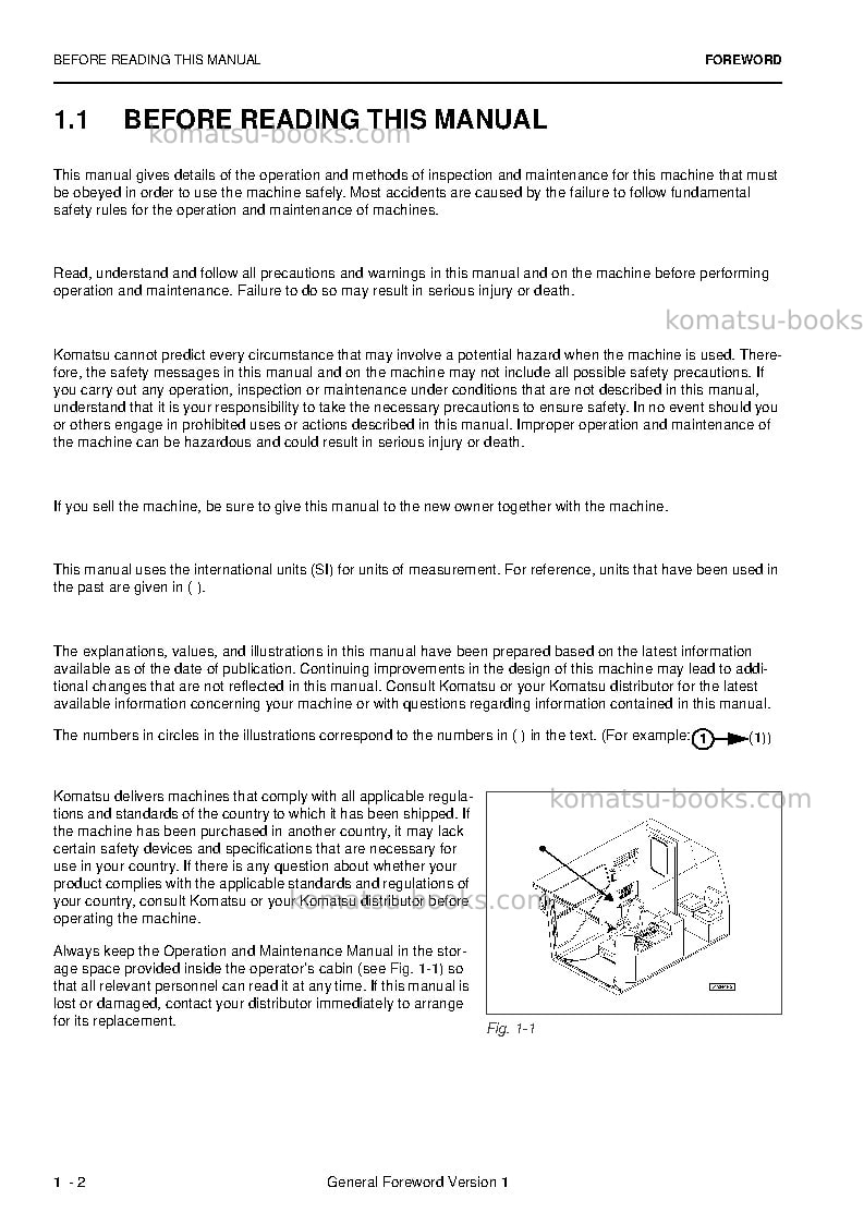 Komatsu pc3000-6deu Operation manual cover Page 4 Komatsu pc3000-6deu Operation manual cover Page 4