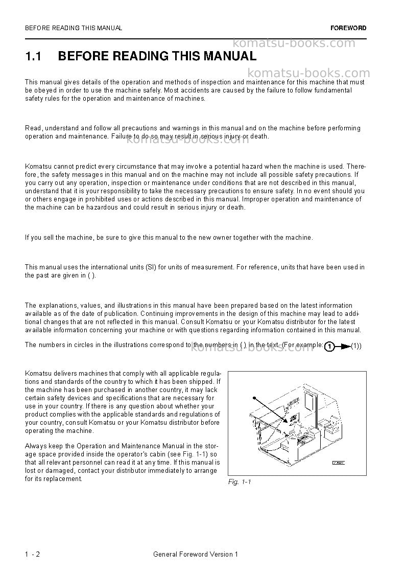 Komatsu pc3000-6deu Operation manual cover Page 4