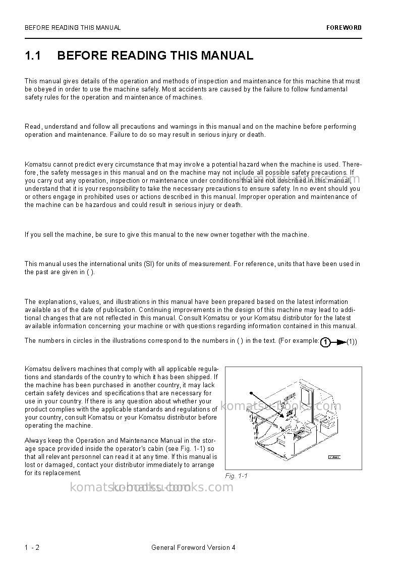 Komatsu pc3000-6deu Operation manual cover Page 4