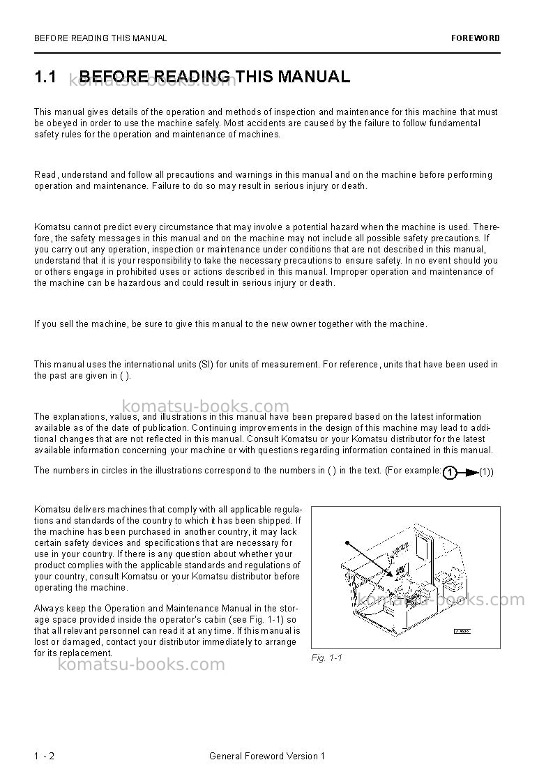 Komatsu pc4000-6deu Operation manual cover Page 4 Komatsu pc4000-6deu Operation manual cover Page 4