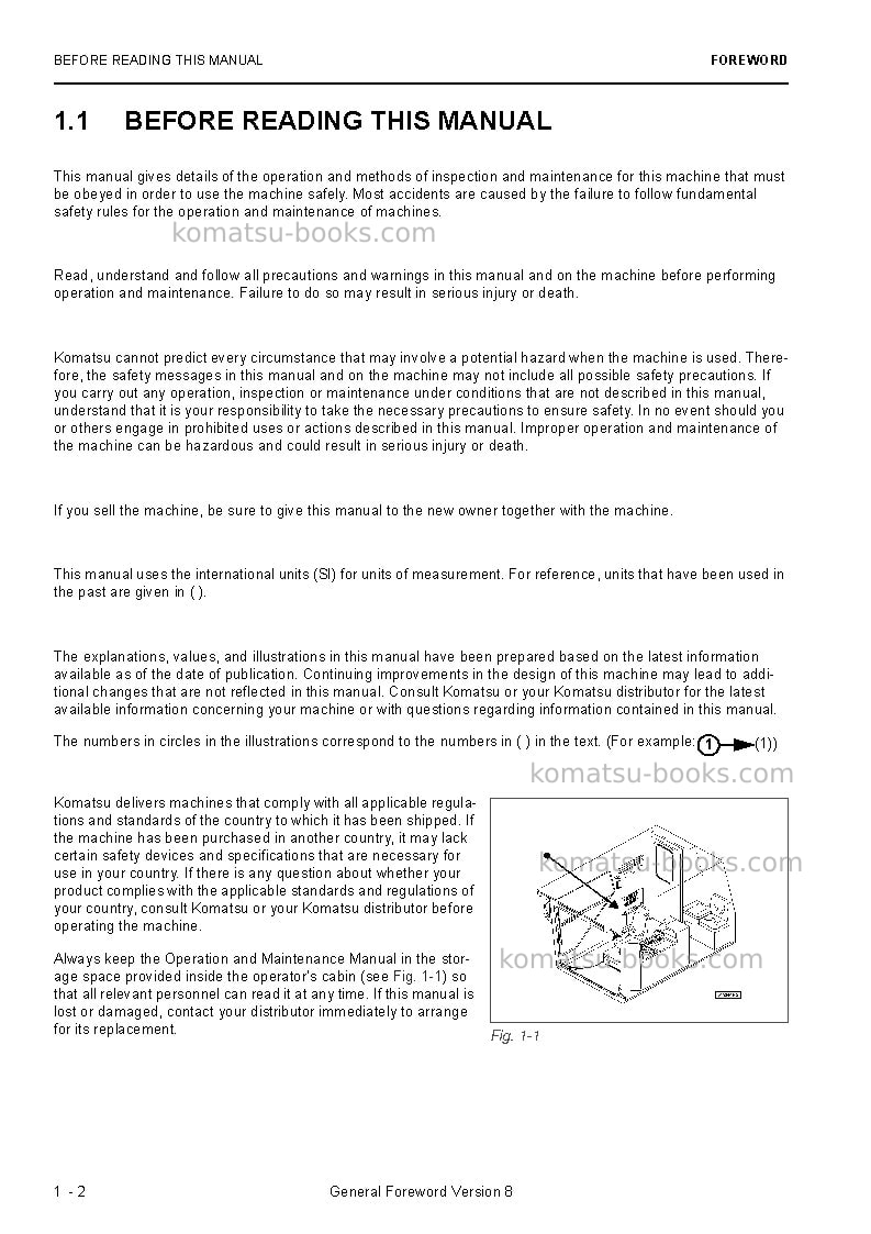 Komatsu pc3000-6deu Operation manual cover Page 4 Komatsu pc3000-6deu Operation manual cover Page 4