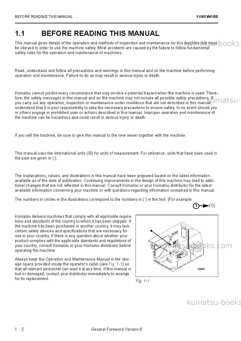 Komatsu pc3000-6deu Operation manual cover Page 4