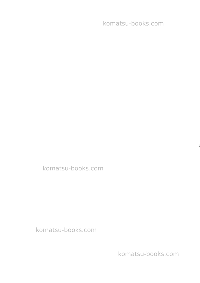 Komatsu pc3000-1deu-electric motor Repair & maintenance cover Page 4