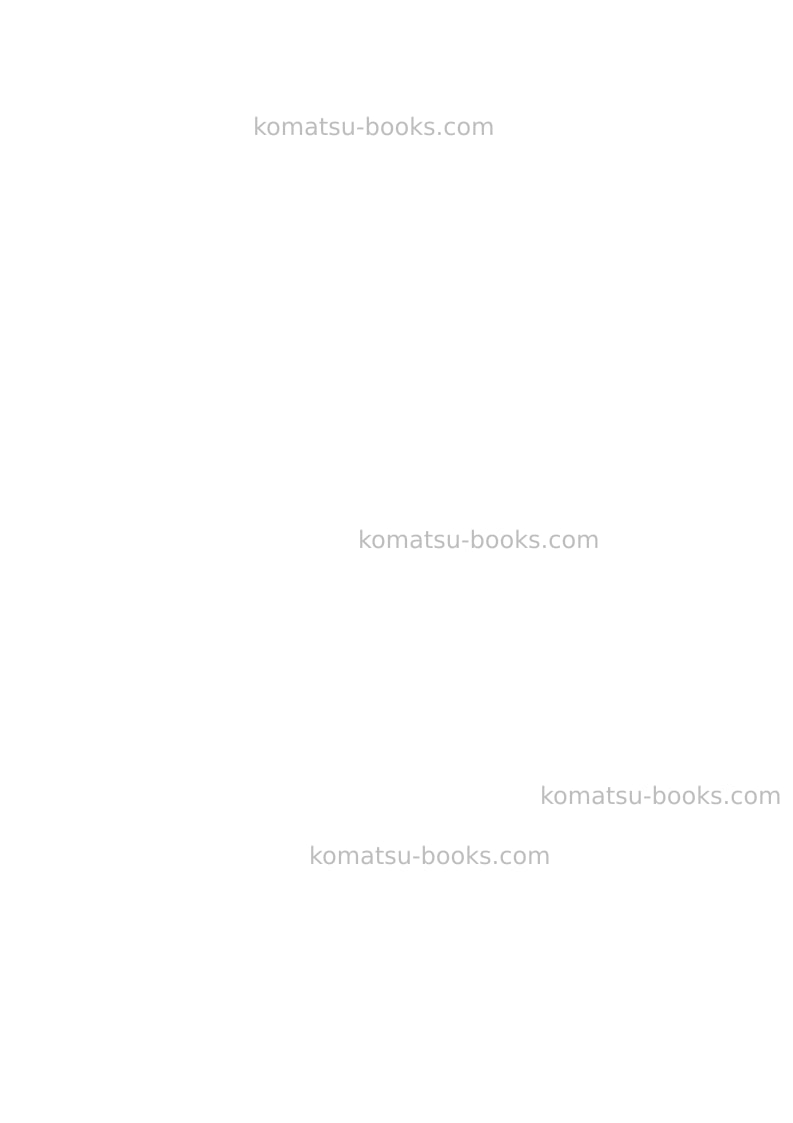 Komatsu pc8000-6deu-electric motor Repair & maintenance cover Page 4