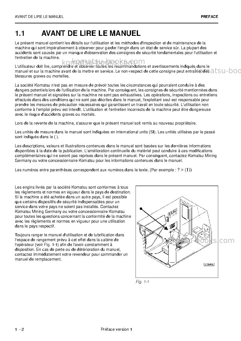 Komatsu pc5500-6deu Manuel d'utilisation couverture Page 4
