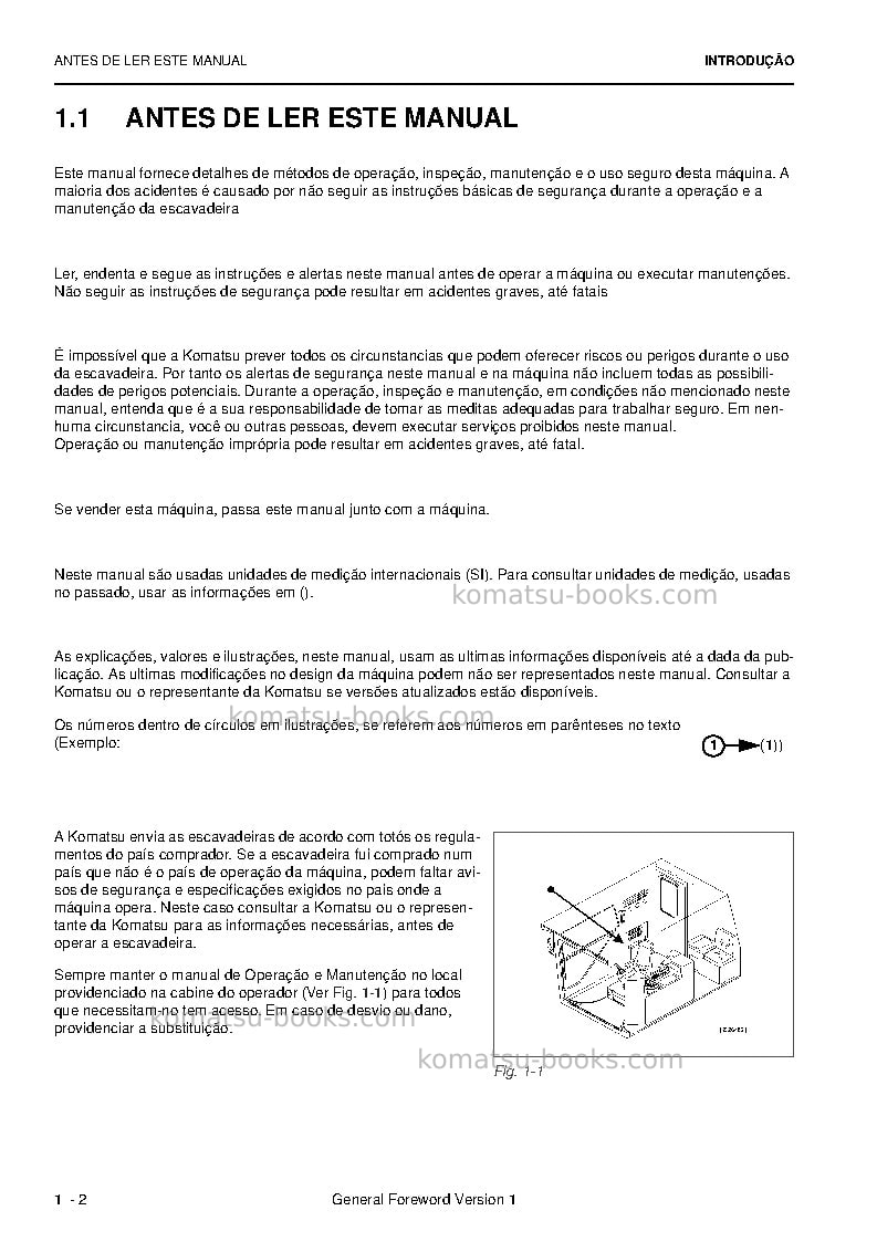 Komatsu pc5500e-6deu Manual de operação capa Página 4