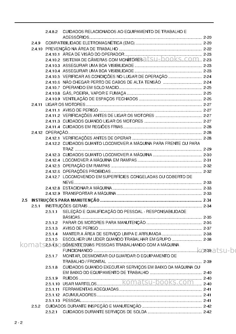Komatsu pc8000e-6deu Reparo e manutenção capa Página 4 Komatsu pc8000e-6deu Reparo e manutenção capa Página 4