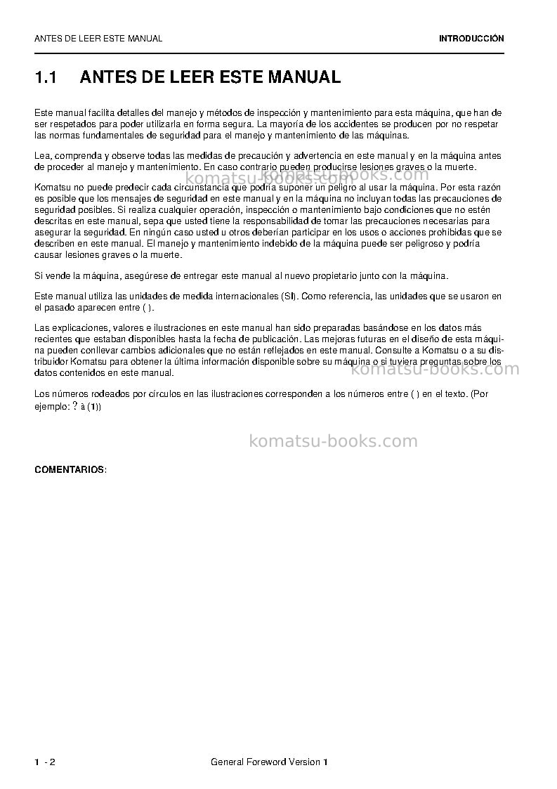 Komatsu pc8000-6deu Manual de operación cover Page 4 Komatsu pc8000-6deu Manual de operación cover Page 4