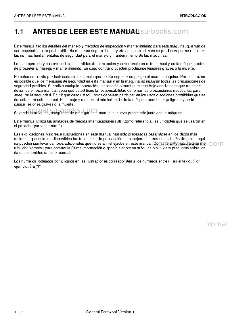 Komatsu pc8000e-6deu Manual de operación cover Page 4 Komatsu pc8000e-6deu Manual de operación cover Page 4