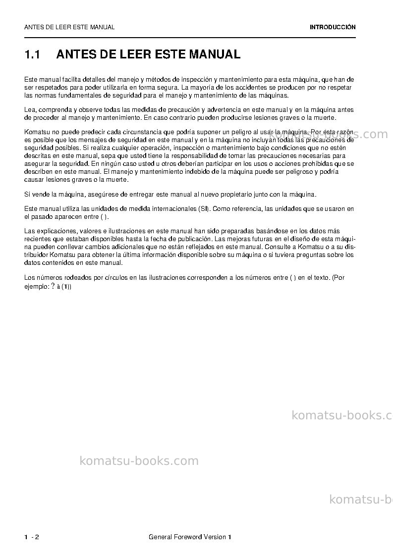 Komatsu pc8000e-6deu Manual de operación cover Page 4 Komatsu pc8000e-6deu Manual de operación cover Page 4