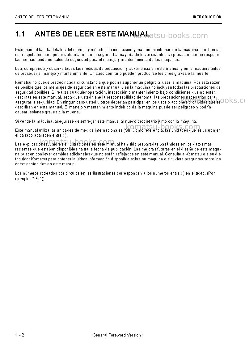 Komatsu pc8000e-6deu Manual de operación cover Page 4 Komatsu pc8000e-6deu Manual de operación cover Page 4