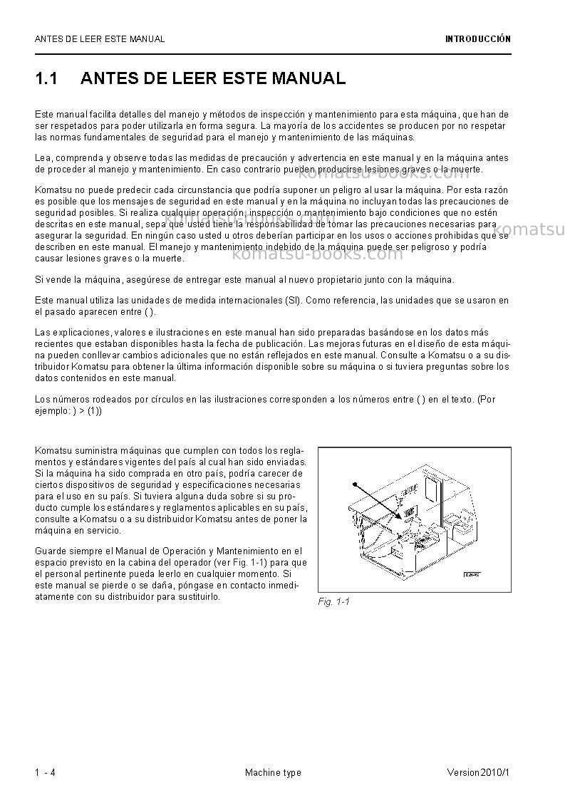 Komatsu pc5500-6deu Manual de operación cover Page 4 Komatsu pc5500-6deu Manual de operación cover Page 4