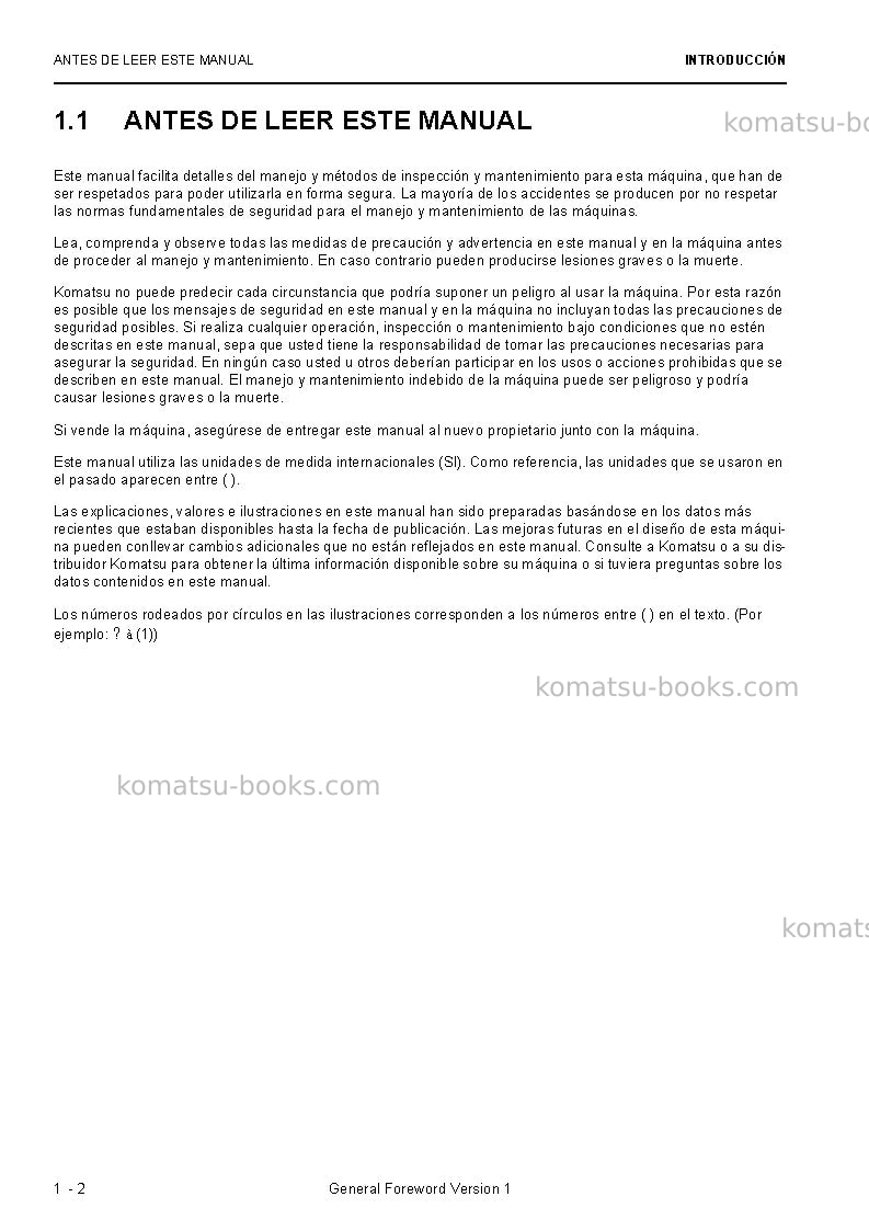 Komatsu pc5500-6deu Manual de operación cover Page 4 Komatsu pc5500-6deu Manual de operación cover Page 4