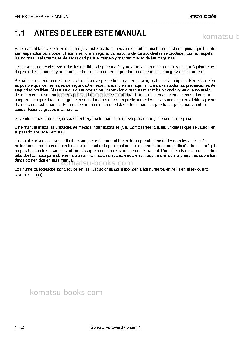 Komatsu pc3000-6deu Manual de operación cover Page 4 Komatsu pc3000-6deu Manual de operación cover Page 4