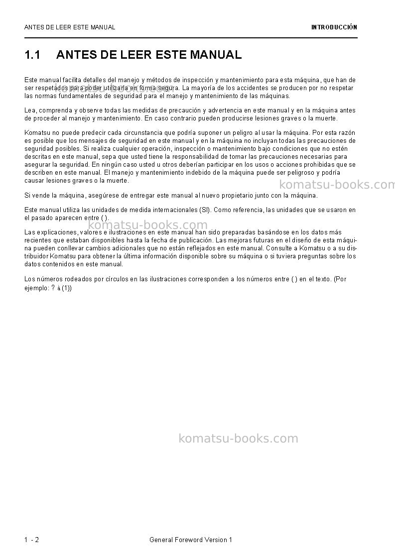 Komatsu pc4000-6deu Manual de operación cover Page 4 Komatsu pc4000-6deu Manual de operación cover Page 4