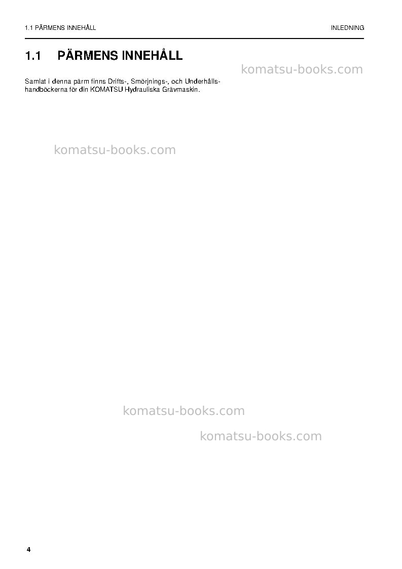 Komatsu pc5500-6deu Operation manual cover Page 4 Komatsu pc5500-6deu Operation manual cover Page 4