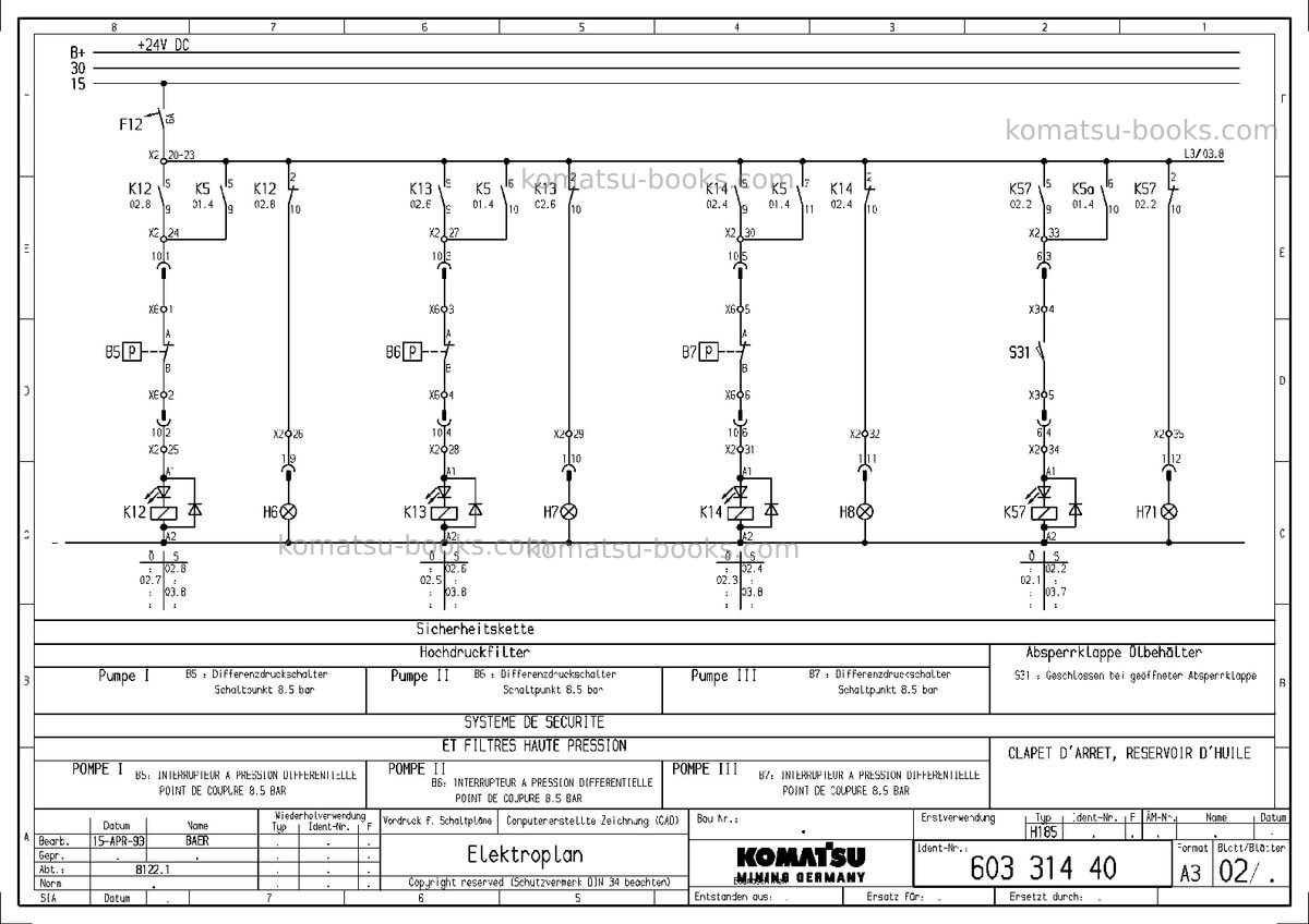 Komatsu h185sdeu Repair & maintenance cover Page 4